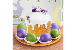 Тарелка д/фарш. яиц 23*23*1,5 см Айсберг + бамбук. подставка - Elan gallery фото 4