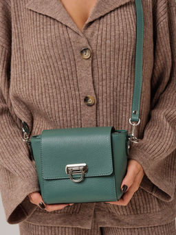 Сумка кожаная через плечо Azaro 3520 мутный минт