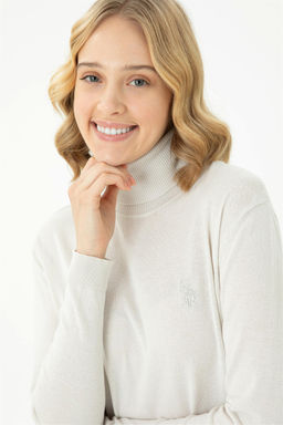 Женский базовый свитер с водолазкой и каменным воротником Неожиданная скидка в корзине