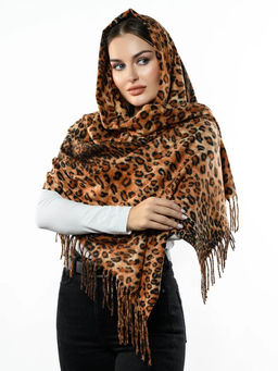 Яркий палантин с анималистичным принтом - Pretty mania фото 4