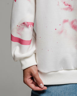 УДЛИНЁННЫЙ СВИТШОТ С ПРИНТОМ SNK010 - Sahar art lab фото 8