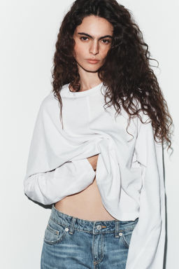 LONG SLEEVE SEAM T-SHIRT - Zara фото 2