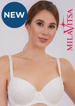 Бюстгальтер Milavitsa 120341 Чёрный с нюдом  фото 9