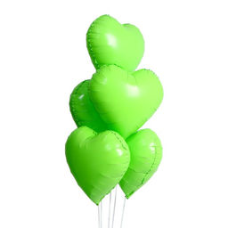 Цена за 5 шт. Воздушный шар полимерный 18 Сердце неон - Страна карнавалия фото 2