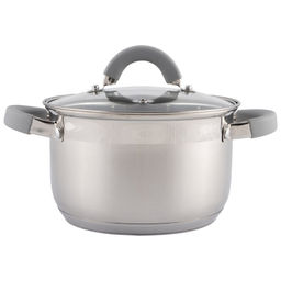 Кастрюля Felicita 2,9л.,из нерж.стали , с. кр. из жаропр.стекла 18*11,5см арт. 009387