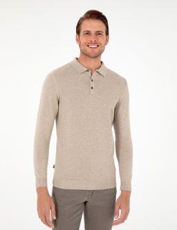 Kum Melanj Slim Fit D__meli Polo Yaka Triko Kazak - Pierre cardin фото 3