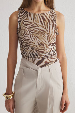 TRENDYOLMILLA Cok Renkli Zebra Desenli Astal? Tul Orme Body TPRSS25BD00003  фото 9