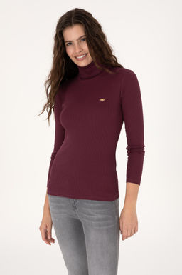 Kad_n Bordo Sweatshirt Sepette S_rpriz _ndirim - U.s. polo assn фото 3