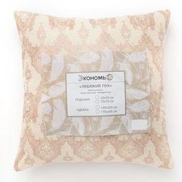 Подушка Экономь и Я 70*70 Лебяжий пух, чехол тик, цв. МИКС, п/э  фото 5