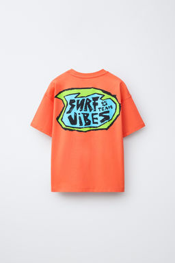 CAMSIETA ESTAMPADO SURF / Naranja - Zara фото 2