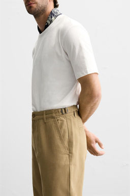 REGULAR FIT CHINO TROUSERS - Zara фото 5