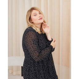 Платье женское миди MIST plus-size, чёрное, размер 52