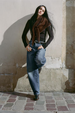 TRF HIGH-WAIST BARREL JEANS