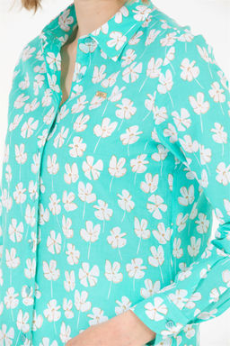 Женская мятная рубашка с длинным рукавом - U.s. polo assn фото 14