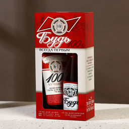 Подарочный набор Будь!, гель для душа пиво 250 мл и гель для бритья 110 мл, Чистое счастье