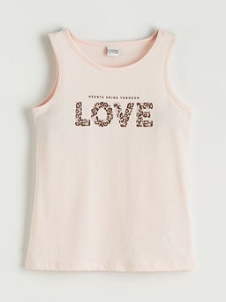 Bisiklet Yaka Bask?l? K?z ?ocuk Atlet