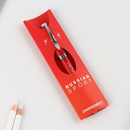 Ручка металл шариковая «Russian sport», синяя паста, 1 мм, фурнитура серебро