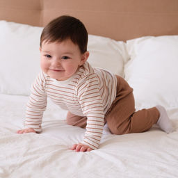 Ползунки-штанишки Крошка Я, BASIC LINE, рост 68-74 см, цвет коричневый  фото 3