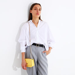 Сумка-мессенджер на клапане, цвет жёлтый - Simaland фото 2