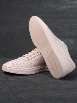 05-PDXL143-3 PINK Кроссовки женские (натуральная кожа)