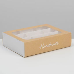 Цена за 5 шт. Коробка под 9 конфет, кондитерская упаковка «Happiness», 15.2 х 20 х 5 см