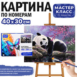 Картина по номерам MKR4030-51 "Спящая панда" 30х40 см.