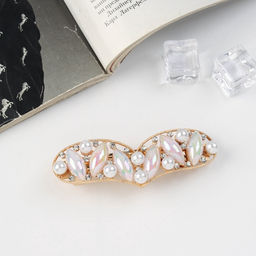 Заколка - автомат для волос «Глория», нежность сердце, 8.5 см