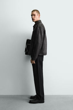 CAZADORA EFECTO PIEL LAVADA / Negro - Zara фото 4