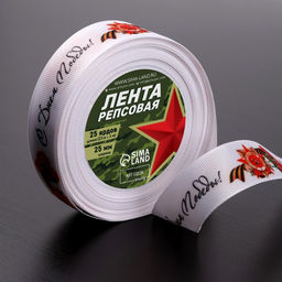 Лента репсовая «С Днём победы», 25 мм, 23±1 м
