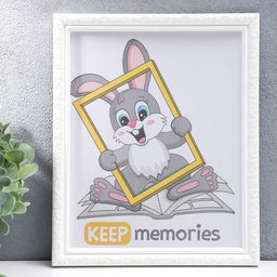 Цена за 2 шт. Фоторамка для фото 20×25 см Keep memories, Thea, пластик, белый, (пластиковый экран)