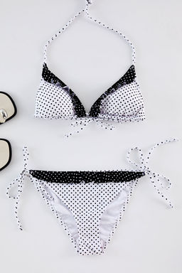 Trendyolmilla Puantiyeli Ucgen F?rf?rl? Regular Bikini Tak?m? TBESS25BT00038  фото 6