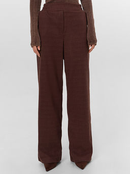 Брюки женские коричневые в клетку - Mark formelle фото 3