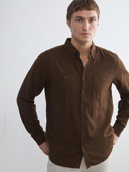 Regular Fit Uzun Kollu Gabardin Erkek G?mlek