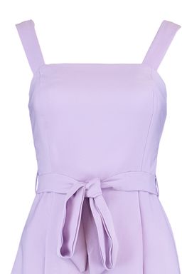 Lila Kusakl? Duz Kesim Y?rtmacl? Kare Yaka Mini Dokuma Elbise TWOSS20EL0977 - Trendyolmilla фото 9