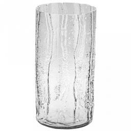 Ваза для цветов стеклянная "Нельсон" 4,2л, д15см, h30см, текстурная (Россия)