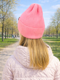 Шапка вязаная фламинго