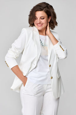 Жакет БелЭльСтиль 205 молочный однотон фото 2