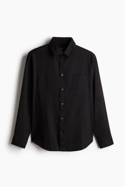 Camisa en mezcla de lino Regular Fit - H&m фото 3