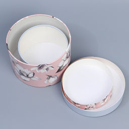 Набор шляпных коробок 2 в 1 Цветы, 16 х 11.5, 13 х 9 см - Дарите счастье фото 8