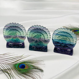 Фигурка резная "Павлин" из Флюорита