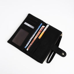 Кошелёк на кнопке, цвет чёрный - Simaland фото 4