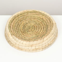 Экологичный лежак для животных (хлопок+рогоз), 30 см, белая - Пижон фото 3