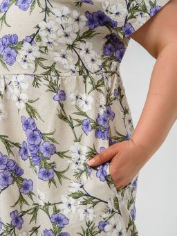 Платье Хлопок 70% Лён 30% Кострома 2 - Оптима фото 64