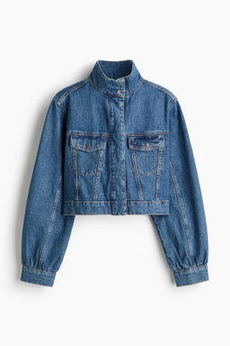Cazadora denim cropped