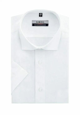 Сорочка мужская короткий рукав GREG 100/109/WHITE/Z_V