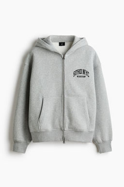 Chaqueta sudadera con estampado Oversized Fit - H&m фото 3