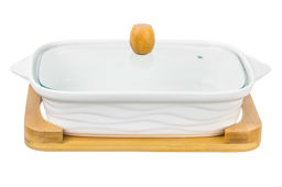 Блюдо для запекания Elan Gallery Айсберг волны 30×18×13 см 1.1 л с крышкой  фото 19