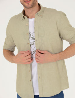 Haki Regular Fit Uzun Kollu G_mlek - Pierre cardin фото 6