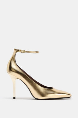 METALLIC EFFECT HIGH-HEEL SHOES - Zara фото 5
