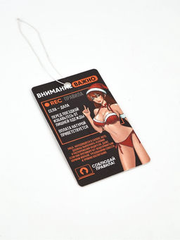 Цена за 3 шт. Ароматизатор бумажный в машину С НГ, аромат: чёрный лед